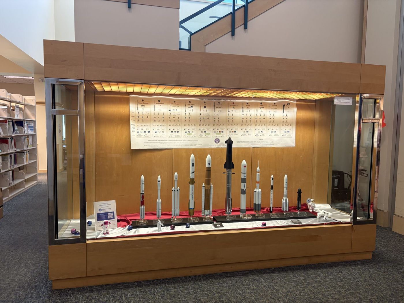 Galactic Getaway rocket exhibit by Saanvi Phaneendra at Fremont Main Library, Fremont